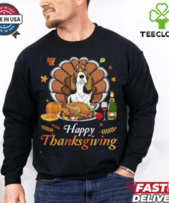 Basset Hound Turkey happy Thanksgiving shirt