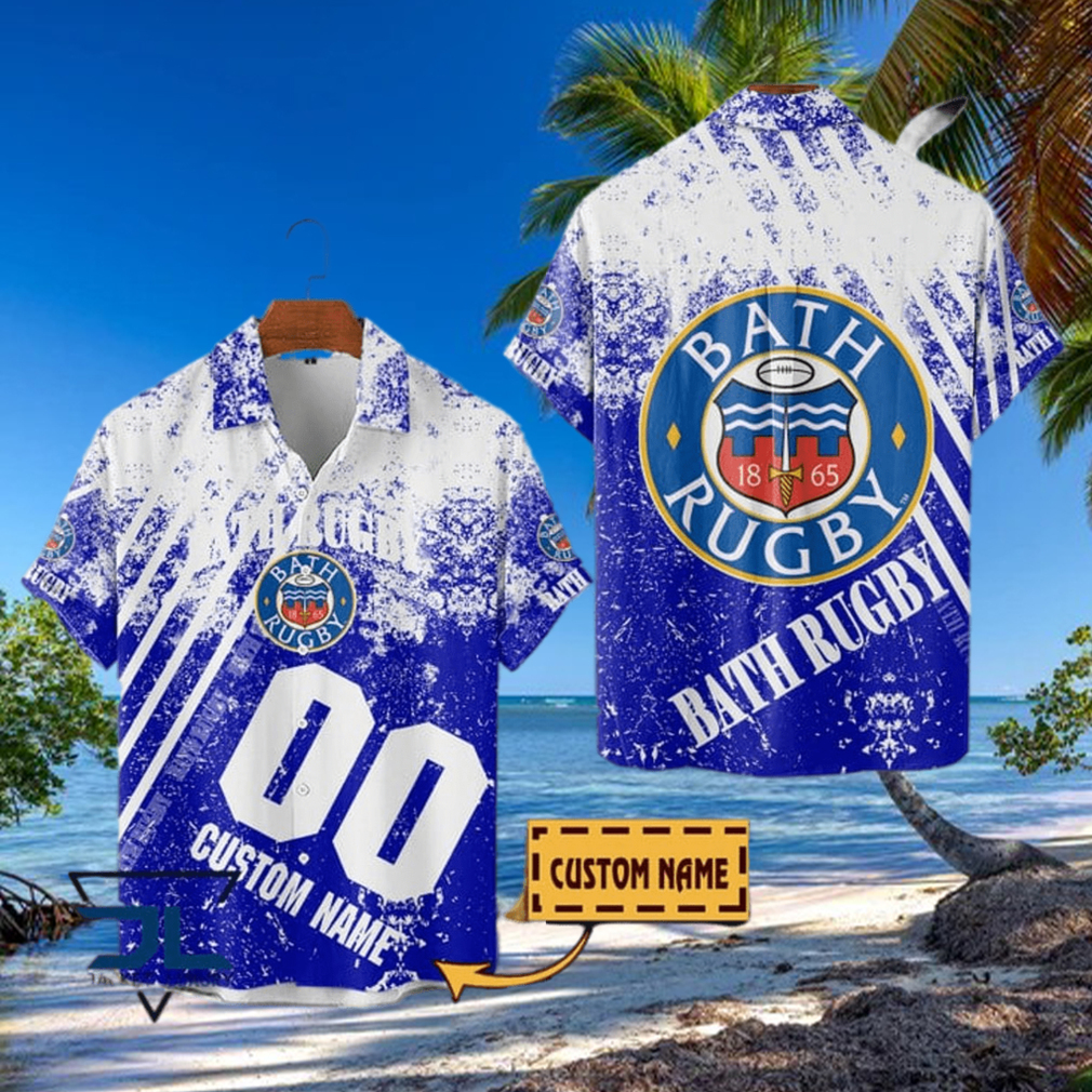 Bath Rugby Premiership Rugby 2023 Custom Name Hawaiian Shirt Bath Rugby Premiership Rugby 2023 Custom Name Hawaiian Shirt