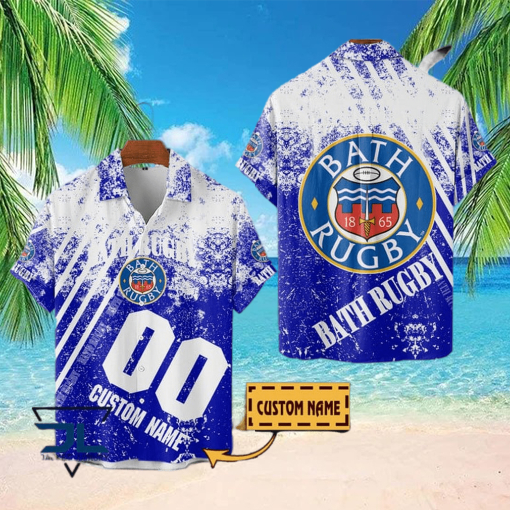 Bath Rugby Premiership Rugby 2023 Custom Name Hawaiian Shirt Bath Rugby Premiership Rugby 2023 Custom Name Hawaiian Shirt