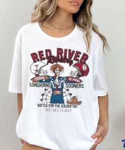 Battle For The Golden Hat Oct 7 Texas Longhorns Vs Oklahoma Sooners T Shirt