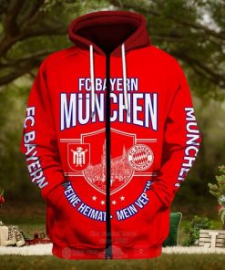 Bayern Munich Red Mia San Mia Zip Up Hoodie