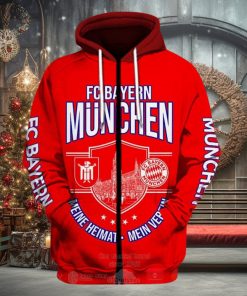 Bayern Munich Red Mia San Mia Zip Up Hoodie