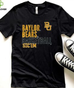 Baylor Basketball Text Logo Overlay Shirt