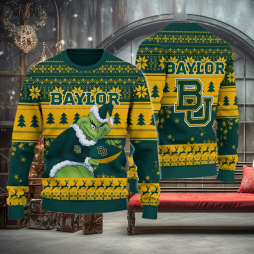 Baylor Bears Grinch Ugly Christmas Sweater