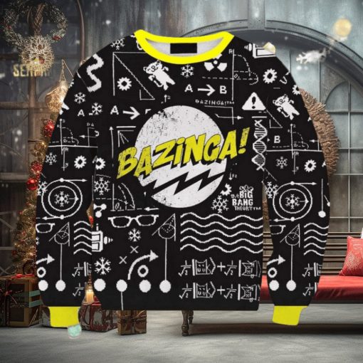 Bazinga The Big Bang Theory Wiki Doodle Knitted Ugly Sweater