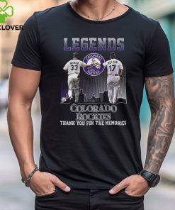 Legends Colorado Rockies Walker And Helton Thank You For The Memories T Shirt