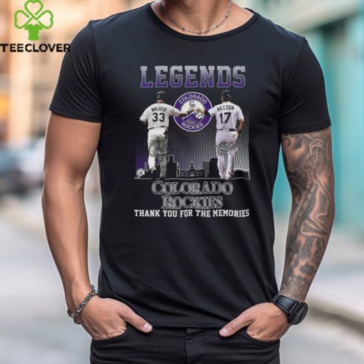 Legends Colorado Rockies Walker And Helton Thank You For The Memories T Shirt