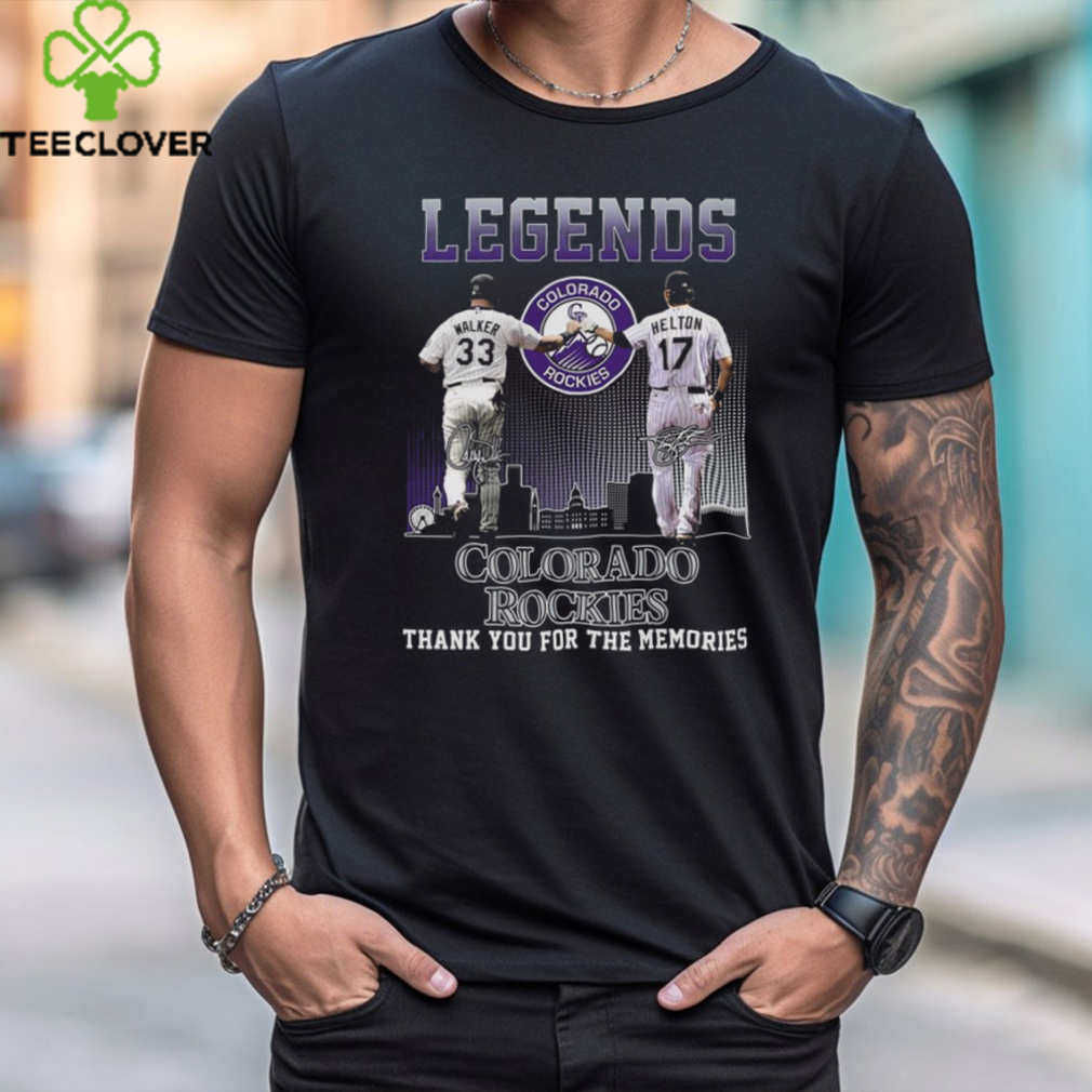 Legends Colorado Rockies Walker And Helton Thank You For The Memories T Shirt Legends Colorado Rockies Walker And Helton Thank You For The Memories T Shirt