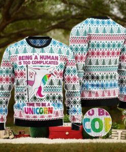 Be A Unicorn Ugly Christmas Sweater AOP All Over Printed Sweater