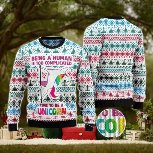 Be A Unicorn Ugly Christmas Sweater AOP All Over Printed Sweater