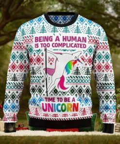 Be A Unicorn Ugly Christmas Sweater, All Over Print Sweatshirt, Ugly Sweater