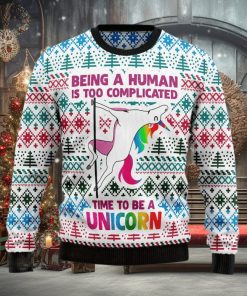 Be A Unicorn Ugly Christmas Sweater, All Over Print Sweatshirt, Ugly Sweater