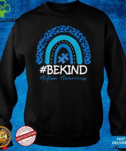 Be Kind Autism Awareness Women Girls Leopard Rainbow Print T Shirt 2 Be Kind Autism Awareness Women Girls Leopard Rainbow Print T Shirt