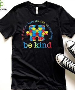 Be Kind In A World Where You Can Be Anything Autism Awareness T Shirt