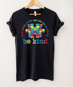 Be Kind In A World Where You Can Be Anything Autism Awareness T Shirt