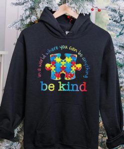 Be Kind In A World Where You Can Be Anything Autism Awareness T Shirt