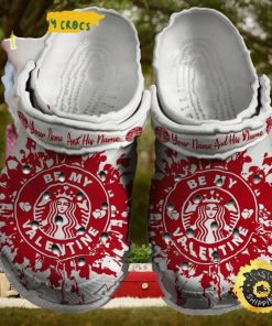 Be My Valentine Personalized Unicorn Heart Valentine Glitter Clog Shoes Classic Valentine Crocs