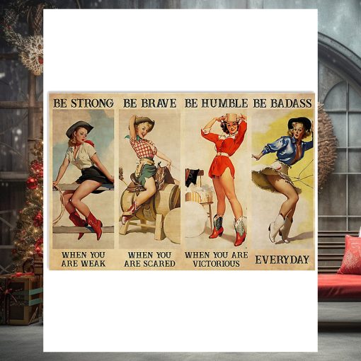 Be Strong Be Brave Be Humble Be Barass Horizontal Poster