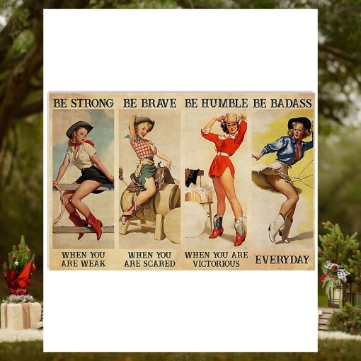 Be Strong Be Brave Be Humble Be Barass Horizontal Poster