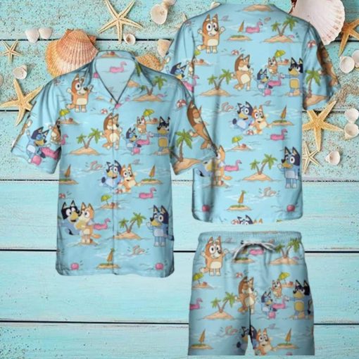 Beach Aloha Bluey Hawaiian Shirt Gift For Summer Holiday