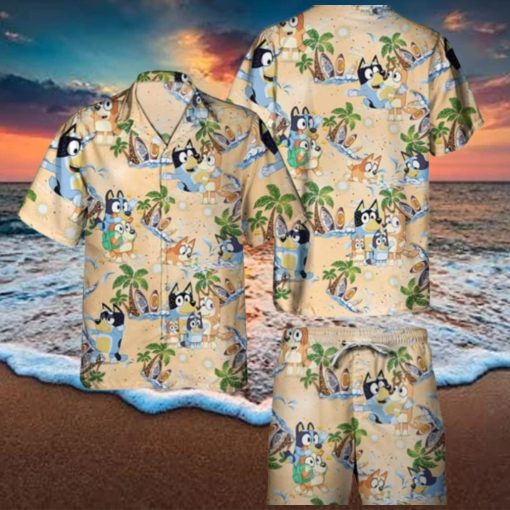 Beach Aloha Bluey Hawaiian Shirt Trendy Summer Gift