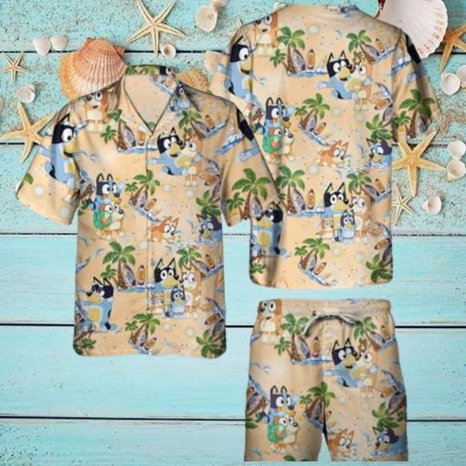 Beach Aloha Bluey Hawaiian Shirt Trendy Summer Gift