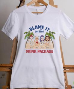 Beach Blame On Drink Package Gift For Bestie Personalized Custom T Shirt