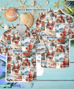 Beach Santa Christmas Hawaiian Shirt Men And Women Gift Aloha Beach Holiday