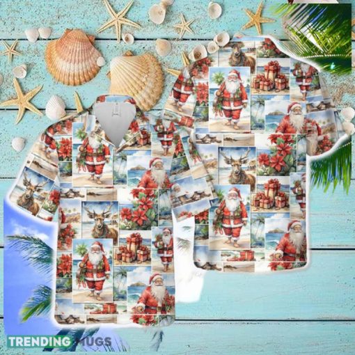 Beach Santa Christmas Hawaiian Shirt Men And Women Gift Aloha Beach Holiday