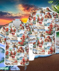 Beach Santa Christmas Hawaiian Shirt Men And Women Gift Aloha Beach Holiday