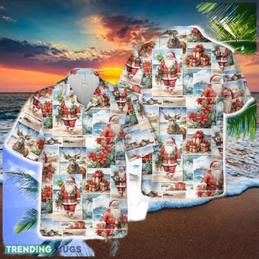 Beach Santa Christmas Hawaiian Shirt Men And Women Gift Aloha Beach Holiday