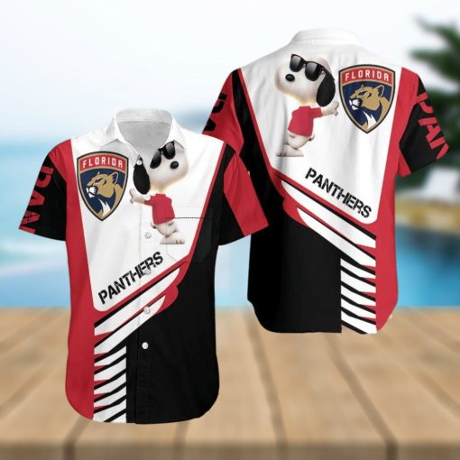 Beach Shirt Florida Panthers Snoopy For Fans 3D Hawaiian Shirt
