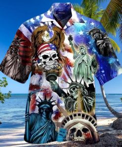 Beach Shirt Get Here Hawaiian Aloha Shirts Liberty Skull