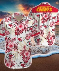 Beach Shirt Kansas City Chiefs Tropical 3D Hawaiian Shirt Big Fans Gift