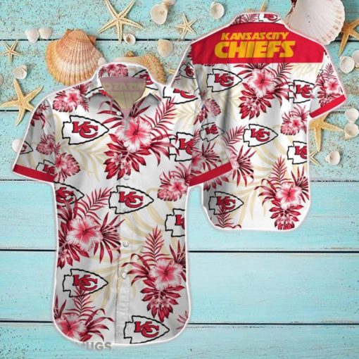 Beach Shirt Kansas City Chiefs Tropical 3D Hawaiian Shirt Big Fans Gift