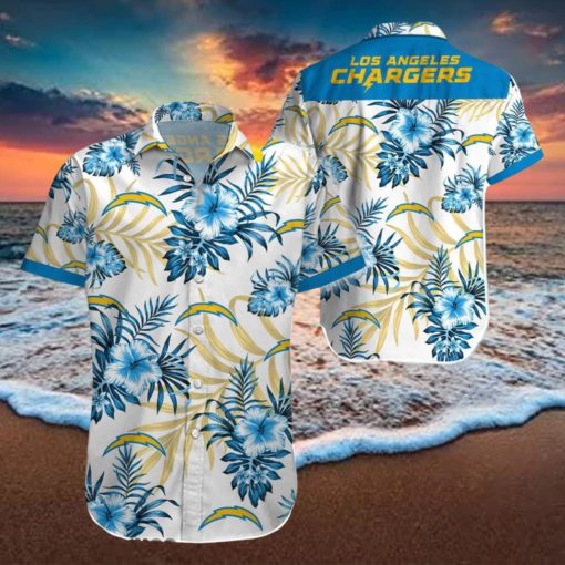 Beach Shirt Los Angeles Chargers 3D Printing Hawaiian Shirt NFL Shirt For Fans