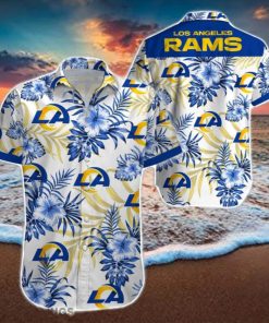 Beach Shirt Los Angeles Rams 3D Printing Hawaiian Shirt NFL Shirt For Fans
