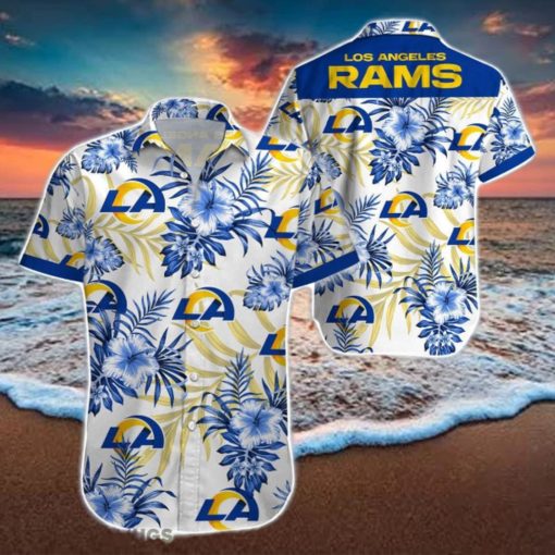 Beach Shirt Los Angeles Rams 3D Printing Hawaiian Shirt NFL Shirt For Fans
