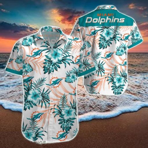 Beach Shirt Miami Dolphins 3D Printing Hawaiian Shirt NFL Shirt For Fans
