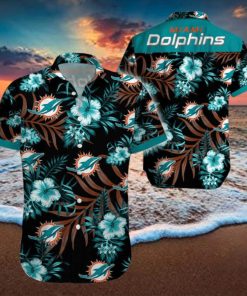 Beach Shirt Miami Dolphins Tropical 3D Hawaiian Shirt Big Fans Gift