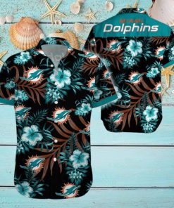 Beach Shirt Miami Dolphins Tropical 3D Hawaiian Shirt Big Fans Gift