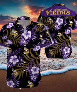 Beach Shirt Minnesota Vikings 3D Printing Hawaiian Shirt NFL Shirt For Fans