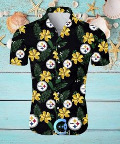 Beach Shirt NFL Pittsburgh Steelers Tropical Flower Hawaiian Shirt