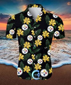 Beach Shirt NFL Pittsburgh Steelers Tropical Flower Hawaiian Shirt