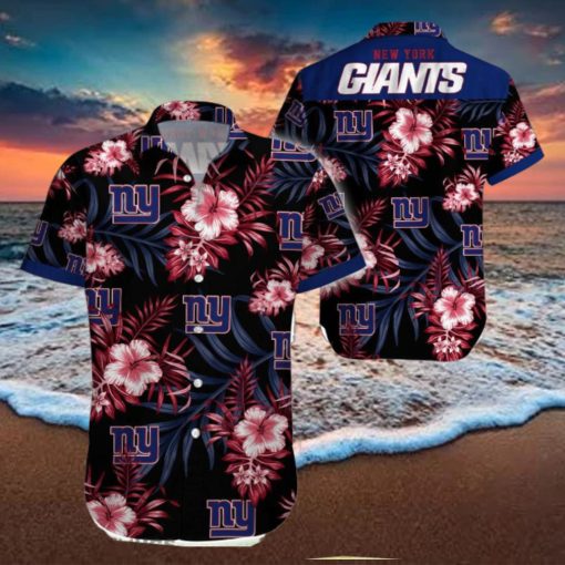 Beach Shirt New York Giants Tropical 3D Hawaiian Shirt Big Fans Gift