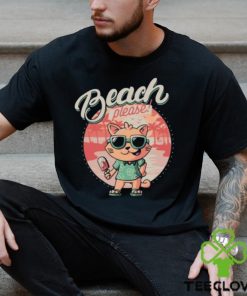 Beach please funny summer cat shirt