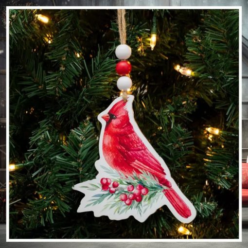 Beaded Cardinal Ornament