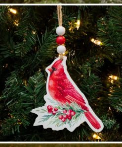 Beaded Cardinal Ornament