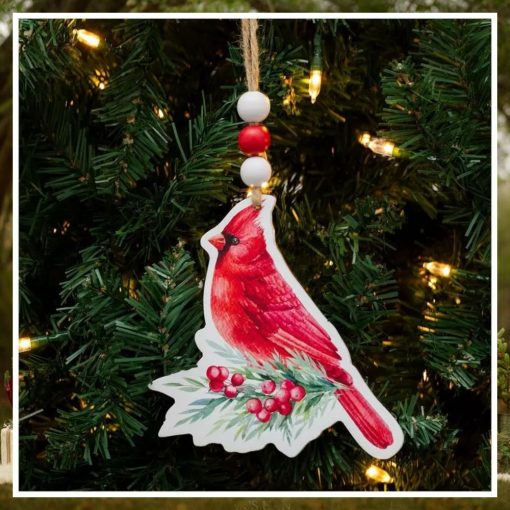 Beaded Cardinal Ornament