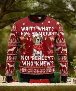 Beagle Attitude Ugly Christmas Sweater Gift Men Women